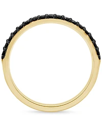Black Diamond Band Ring (1/4 ct. t.w.) in 14k Yellow Gold