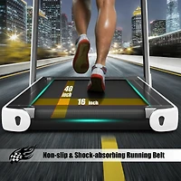 2-in-1 Electric Motorized Folding Treadmill with Dual Display, Speaker & Compact Design for Home Workouts