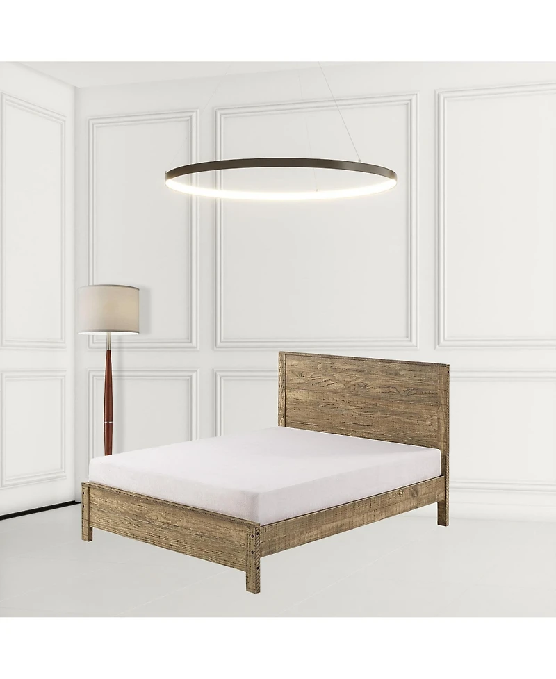 Solid Wood Bed Frame – Sturdy Platform Bed with Slatted Base