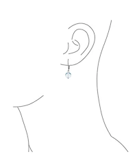 Bling Jewelry Set of 3 Sterling Silver Drop Earrings with Natural Stones Balls 8MM