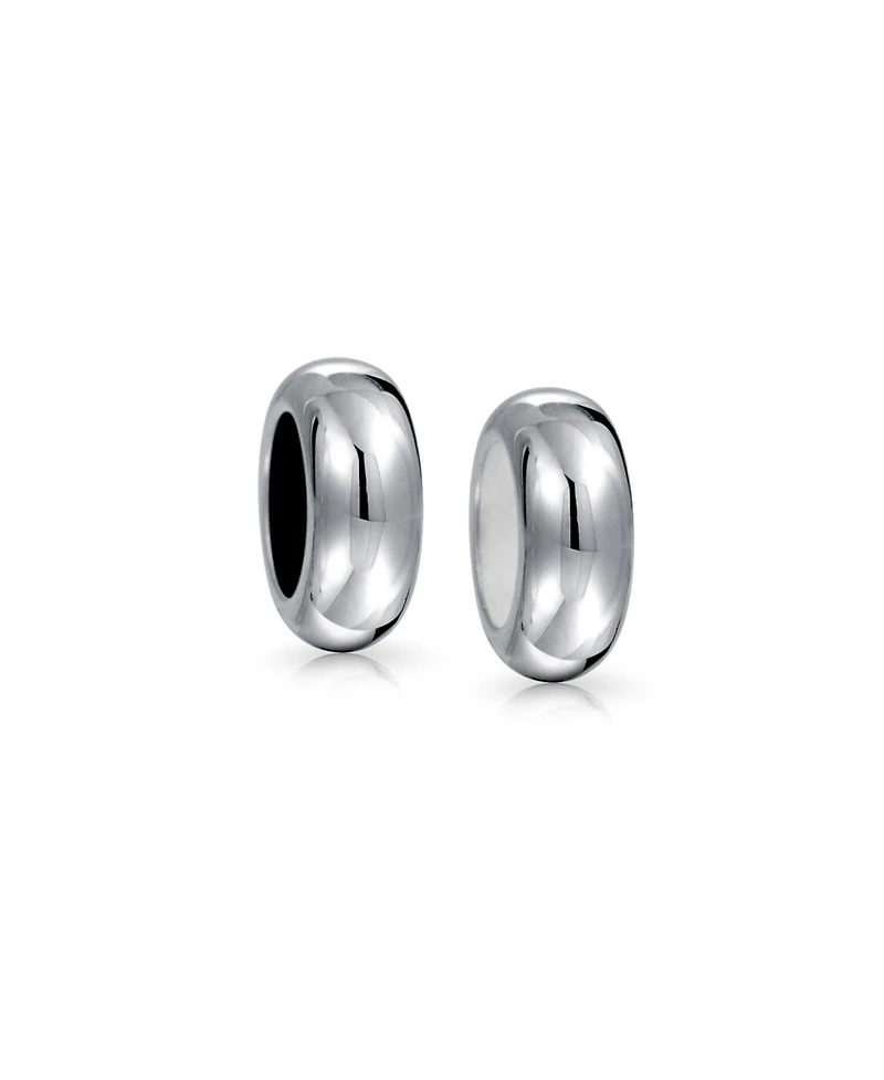 Bling Jewelry Set of 2 Clasp Spacer Charm Rubber Stopper Bead Sterling Silver for Bracelet