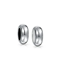 Bling Jewelry Set of 2 Clasp Spacer Charm Rubber Stopper Bead Sterling Silver for Bracelet