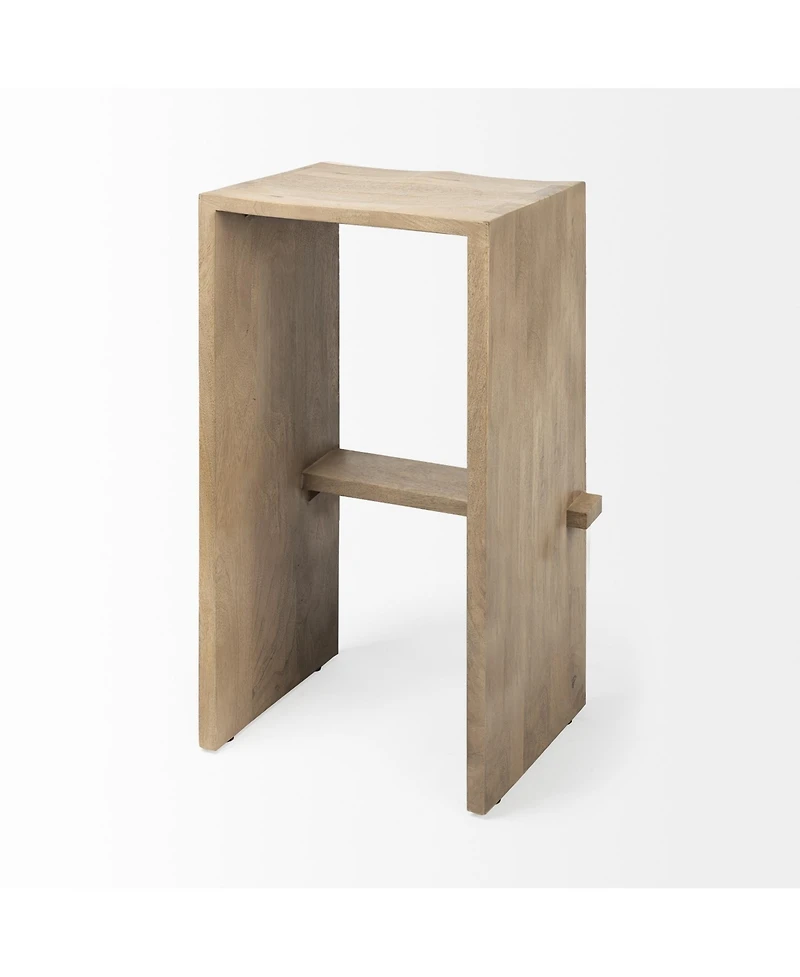 Wood Backless Counter Height Bar Chair
