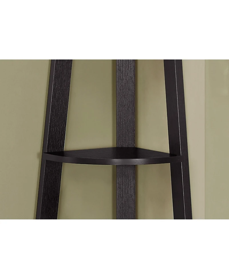 Wooden 5-Tier Corner Bookshelf – Space-Efficient Display Stand for Home or Office