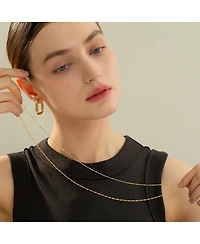 Sterling Silver 18k Gold Plated Ashley Basic Chain Necklace