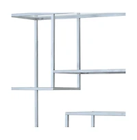 Industrial 9-Shelf Metal and Glass Bookcase – Home Office or Living Room