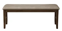 Faux Leather Distressed Upholstery Dining Bench