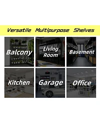 5 Tier Heavy Duty Metal Storage Shelves,Easy to Assemble,Adjustable