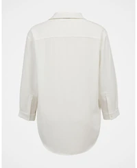 Celtic & Co. Women's Linen Blend Relaxed Blouse