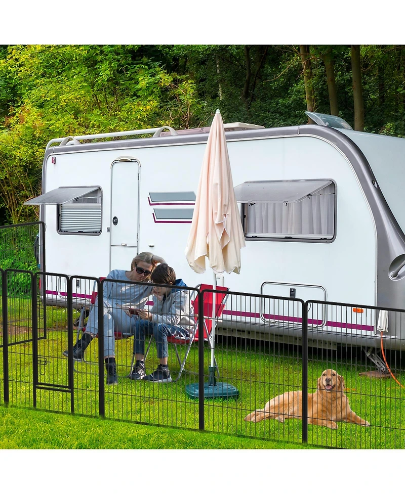 Adjustable Height Dog Playpen with Lockable Door – Spacious Pet Play Area for Dogs
