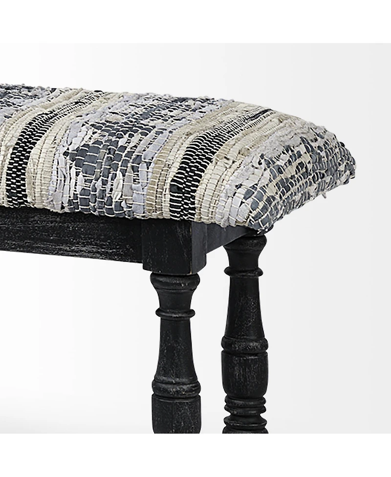 Upholstered Faux Leather Bench for Entryway Bedroom or Living Room
