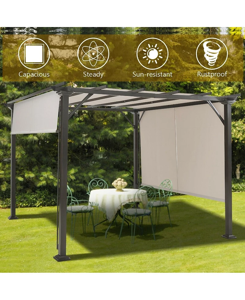 Heavy Duty Metal Frame Patio Shelter – Outdoor Furniture Cover for Garden and Porch