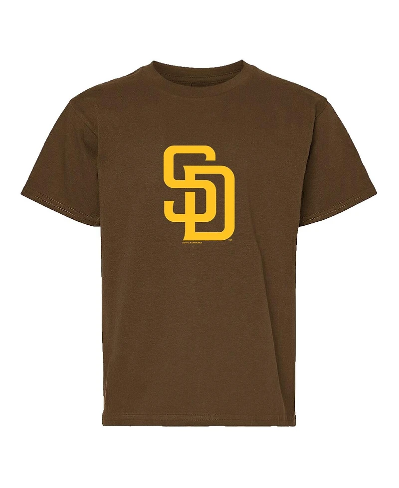 Soft As A Grape Big Boys and Girls 2-Pack Brown/Gray San Diego Padres T-Shirt Set