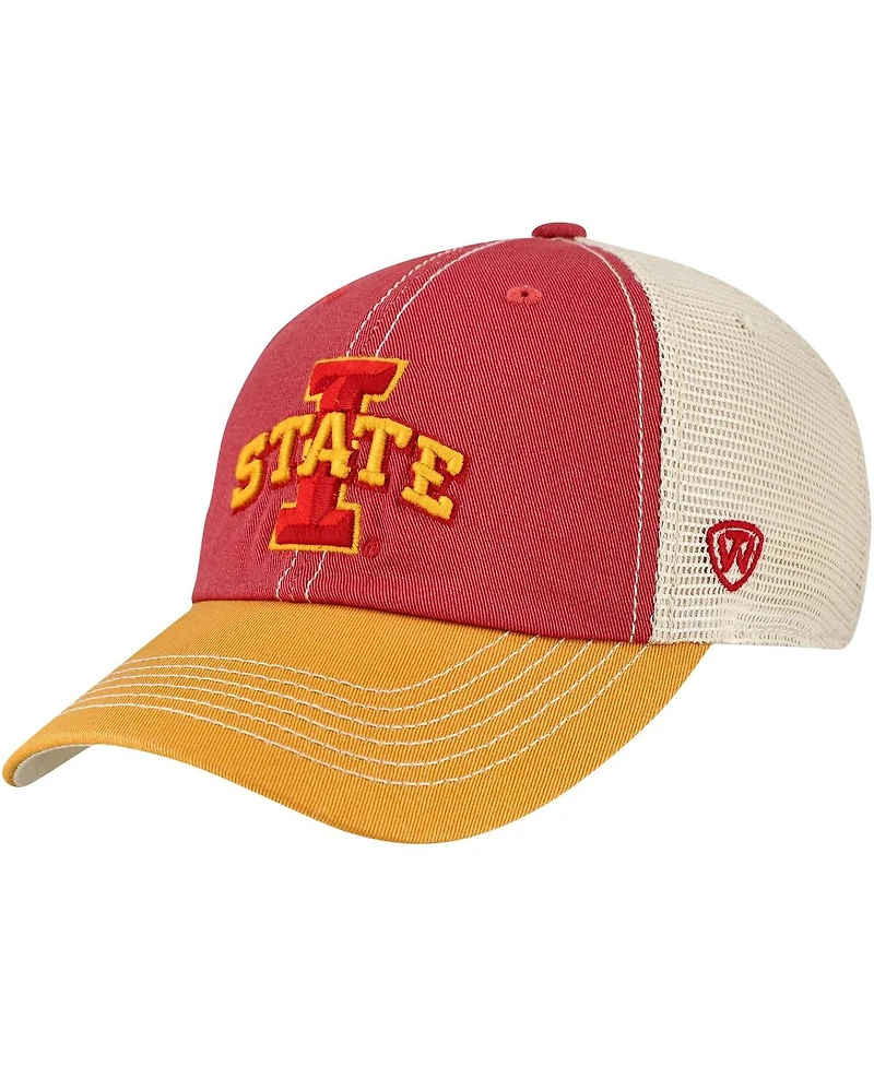 Top of the World Men's Cardinal/Gold Iowa State Cyclones Off Road Adjustable Trucker Hat