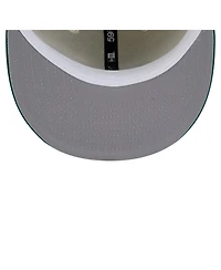 New Era Men's White/Green New York Jets Main 59FIFTY Fitted Hat