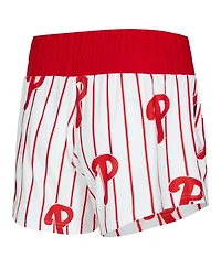 Concepts Sport Women's White Philadelphia Phillies Pinstripe Record Tank and Shorts Set