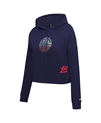 Pro Standard Women's Navy La Clippers Jewels Cropped Pullover Hoodie