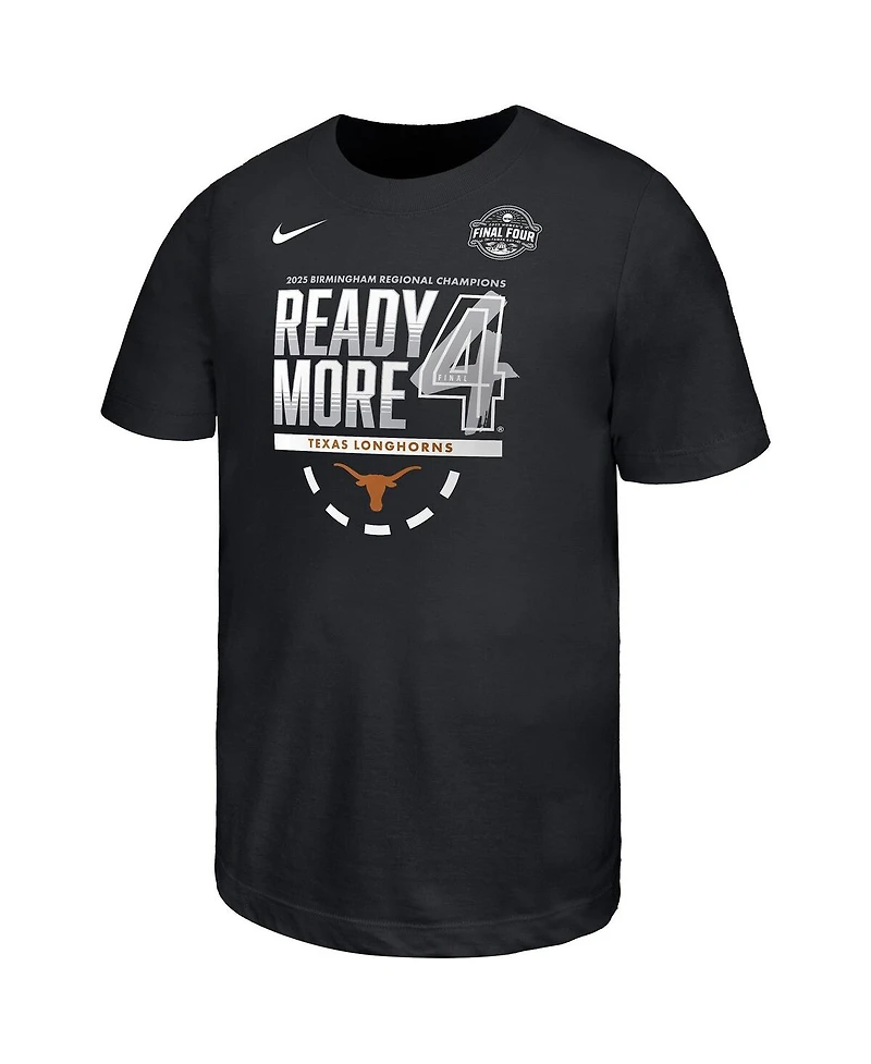 Nike Big Boys and Girls Black Texas Longhorns 2025 Ncaa Women's Basketball Tournament March Madness Final Four Locker Room T-Shirt