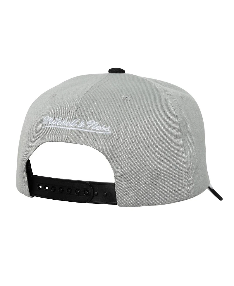 Mitchell & Ness Men's Gray/Black Los Angeles Kings Underarch Two-Tone Pro Crown Snapback Hat