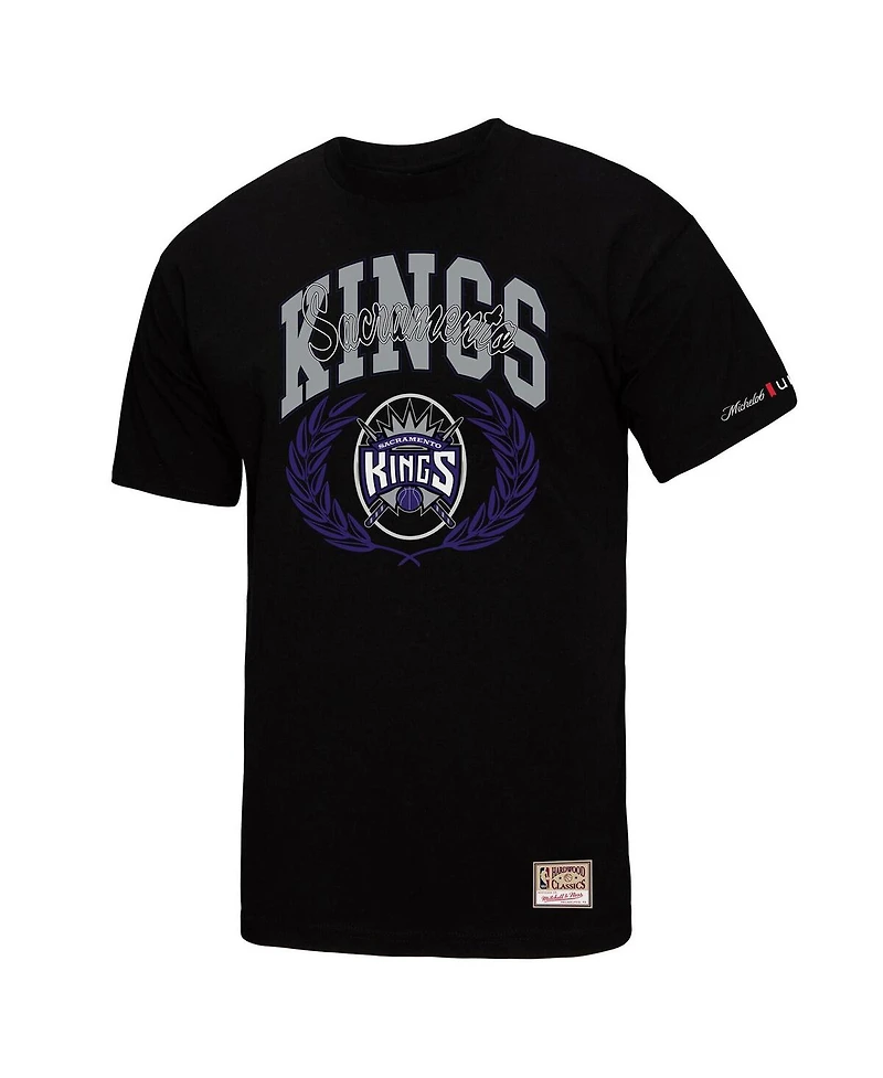 Mitchell & Ness Men's Black Sacramento Kings Nba x Michelob Ultra Rewind Ii T-Shirt