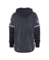 '47 Brand Men's Navy Houston Astros Pinstripe Double Header Pullover Hoodie