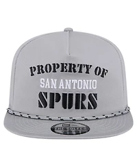 New Era Men's Gray San Antonio Spurs Throwback Property Of Golfer Snapback Hat