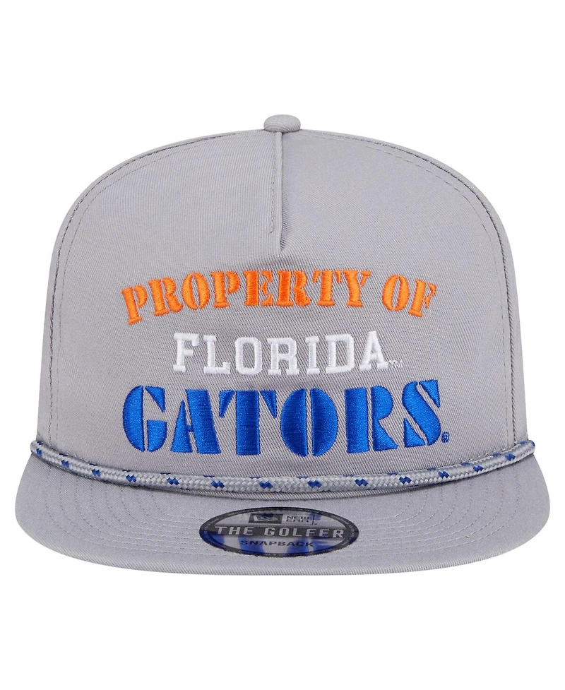 New Era Men's Gray Florida Gators Golfer Vintage Adjustable Hat