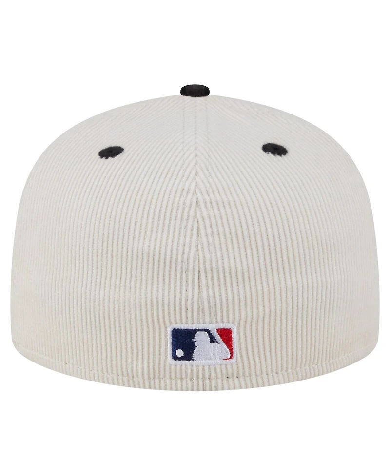 New Era Men's Cream/Black San Francisco Giants Two-Tone Corduroy 59FIFTY Fitted Hat