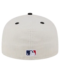 New Era Men's Cream/Black San Francisco Giants Two-Tone Corduroy 59FIFTY Fitted Hat