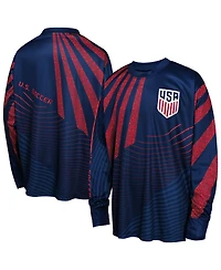 Outerstuff Big Boys and Girls Navy Usmnt Nifty Netminder Long Sleeve T-Shirt