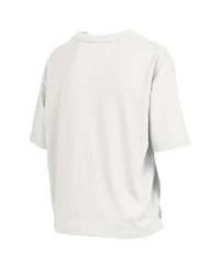 Pressbox Women's White Alabama Crimson Tide Nelson Arch Over Logo Waist Length Oversized Slub T-Shirt