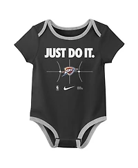 Nike Newborn Navy/Black Oklahoma City Thunder Just Do It Bodysuit Set 2-Pack