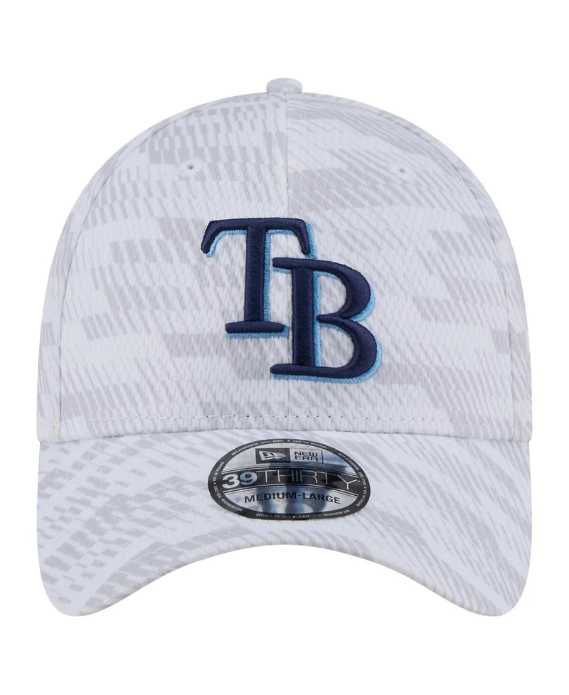 New Era Men's White Tampa Bay Rays Graded 39THIRTY Flex Hat