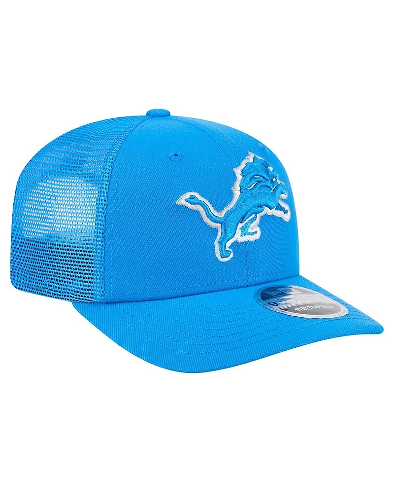 New Era Men's Blue Detroit Lions Main Trucker 9SEVENTY Stretch-Snap Hat