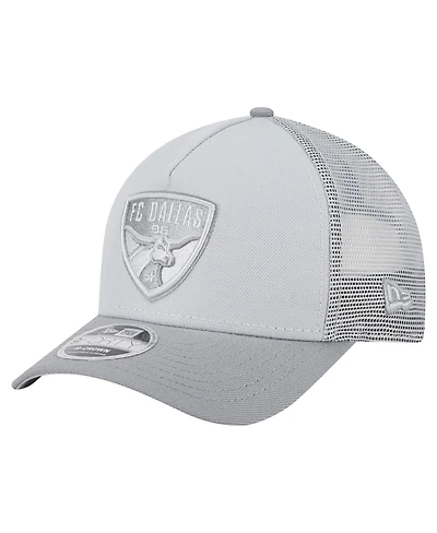 New Era Men's Gray Fc Dallas Color Pack 9FORTY A-Frame Adjustable Trucker Hat
