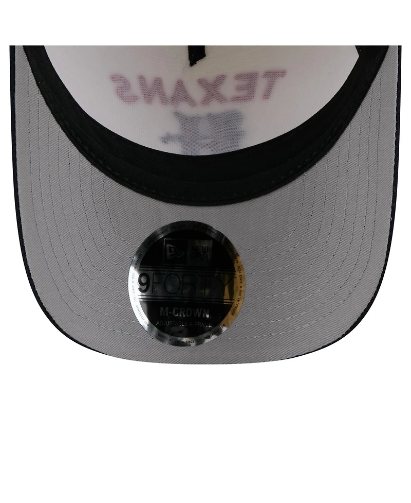 New Era Men's Cream/Navy Houston Texans 2025 Nfl Draft 9FORTY A-Frame M-Crown Adjustable Hat