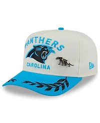 New Era Men's Cream/Blue Carolina Panthers 2025 Nfl Draft A-Frame 59FIFTY Fitted Hat