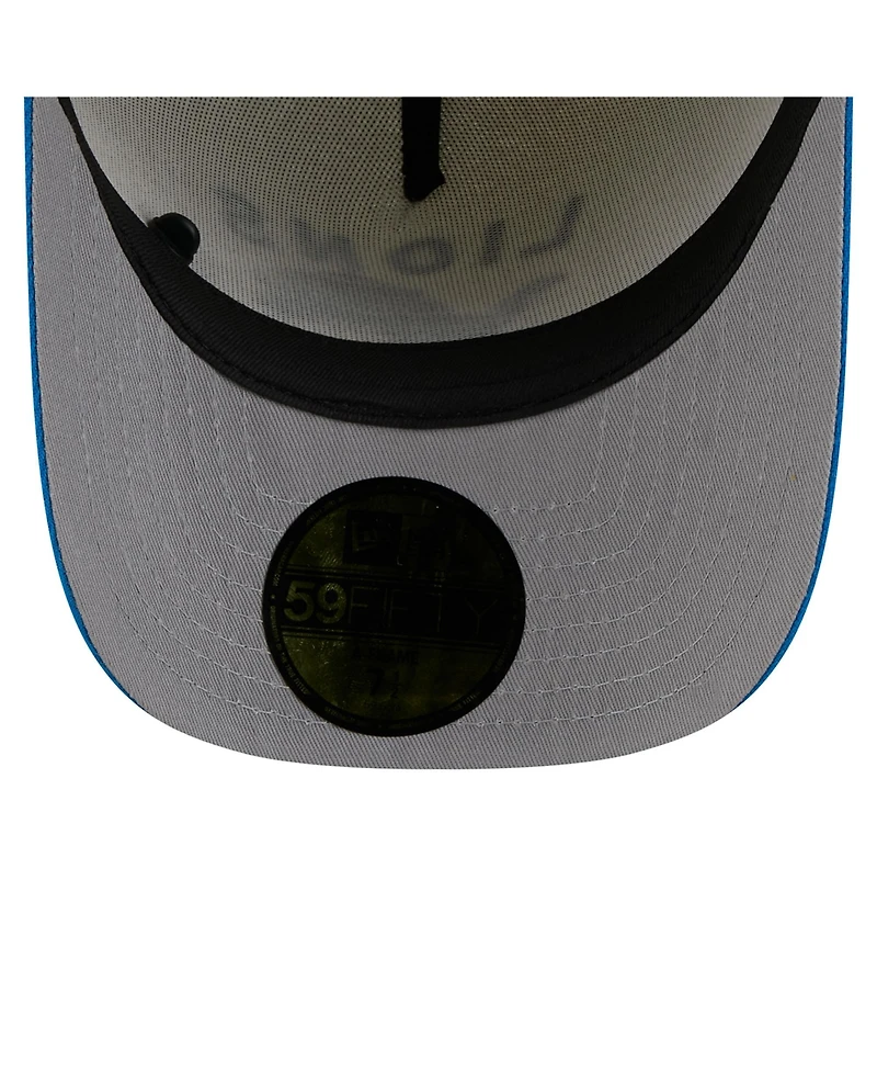 New Era Men's Cream/Blue Detroit Lions 2025 Nfl Draft A-Frame 59FIFTY Fitted Hat