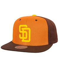 Mitchell & Ness Men's Orange/Brown San Diego Padres Cooperstown Collection Basic Flip Snapback Hat
