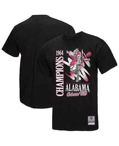 Mitchell & Ness Men's Black Alabama Crimson Tide Retro Brush Mineral Wash T-Shirt