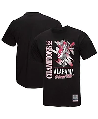Mitchell & Ness Men's Black Alabama Crimson Tide Retro Brush Mineral Wash T-Shirt