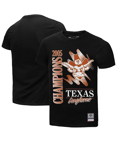 Mitchell & Ness Men's Black Texas Longhorns Retro Brush Mineral Wash T-Shirt
