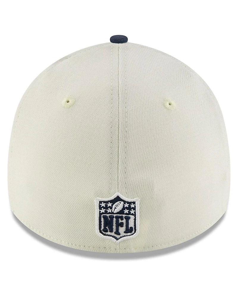 New Era Men's Cream/Navy Dallas Cowboys 2025 Nfl Draft 39THIRTY Flex Hat