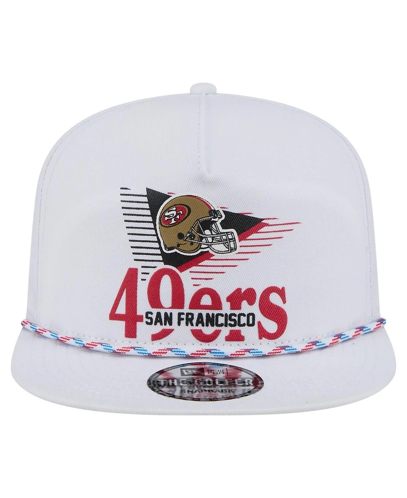 New Era Men's White San Francisco 49ers Collide Golfer Snapback Hat
