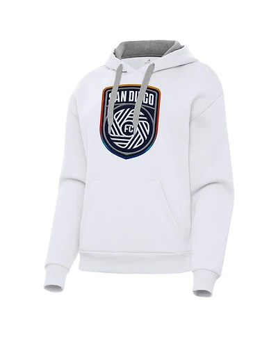 Antigua Women's White San Diego Fc Victory Pullover Hoodie