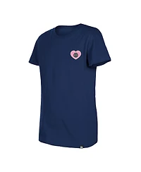New Era Big Girls Navy Philadelphia Union Bubble Heart T-Shirt