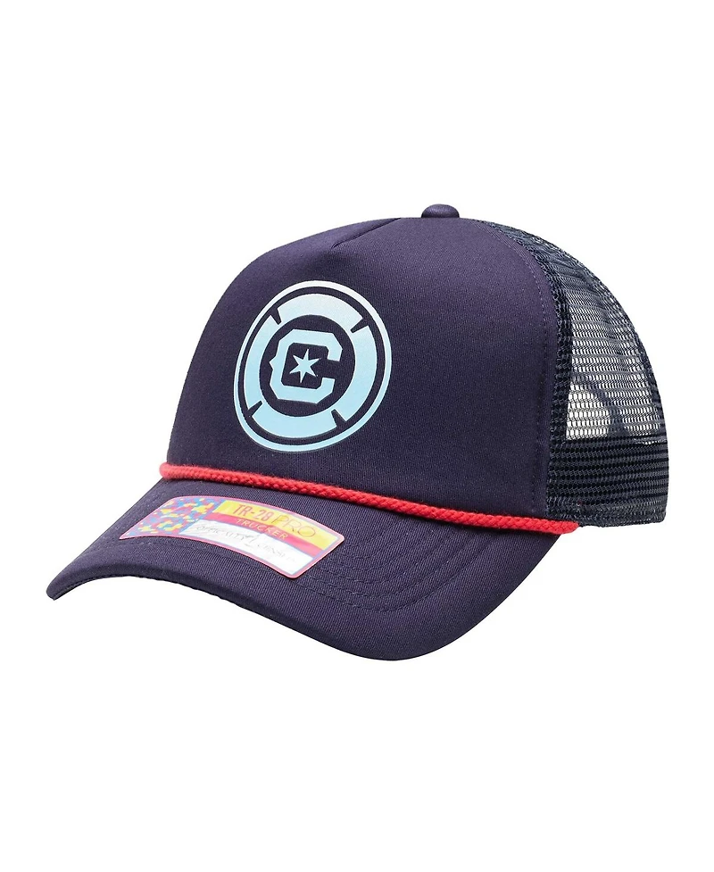 Fan Ink Men's Navy Chicago Fire Atmosphere Trucker Adjustable Hat