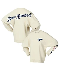 Fanatics Women's Tan New York Yankees Pennant Flag Branded Fleece Pullover Sweatshirt