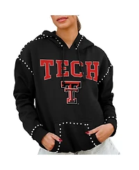 Gameday Couture Women's Black Texas Tech Red Raiders Studded Pullover Hoodie
