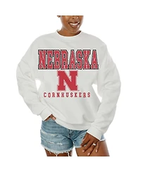 Gameday Couture Women's White Nebraska Huskers Freestyle Fleece Pullover Sweatshirt